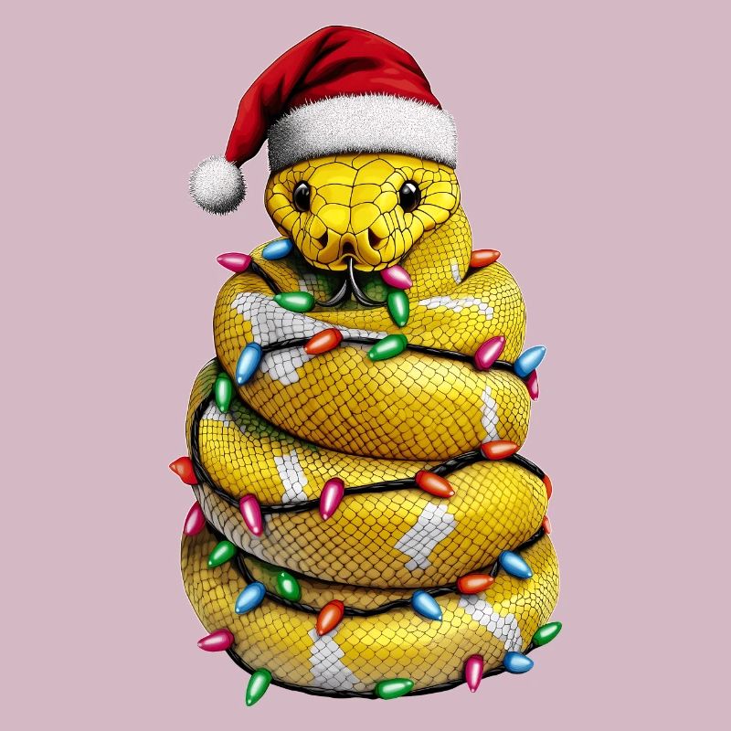 Kugelpython Schlange Weihnachtsmütze Xmas