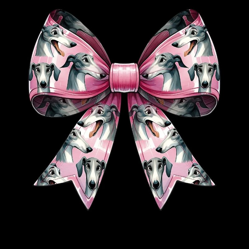Coquette Bow Greyhound Dog Mother Pattern Pink