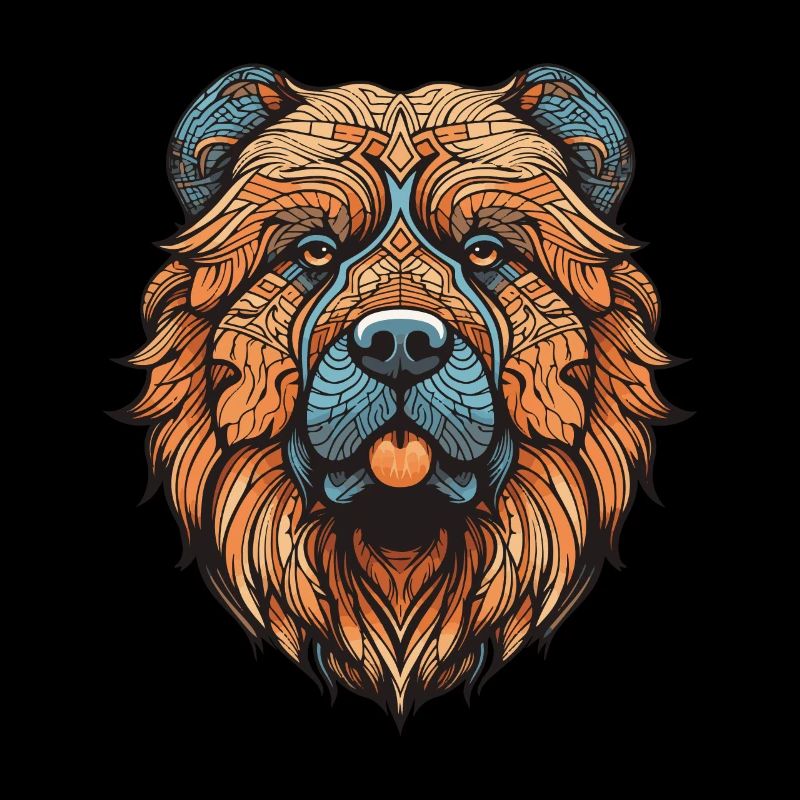 Portrait de chien Chow Chow