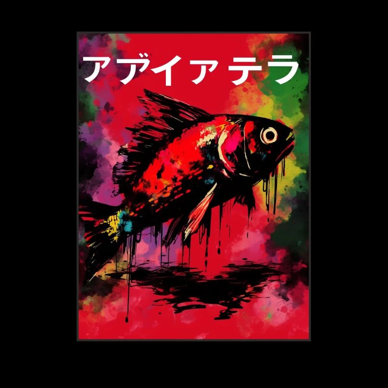 Affiche de poisson japonais