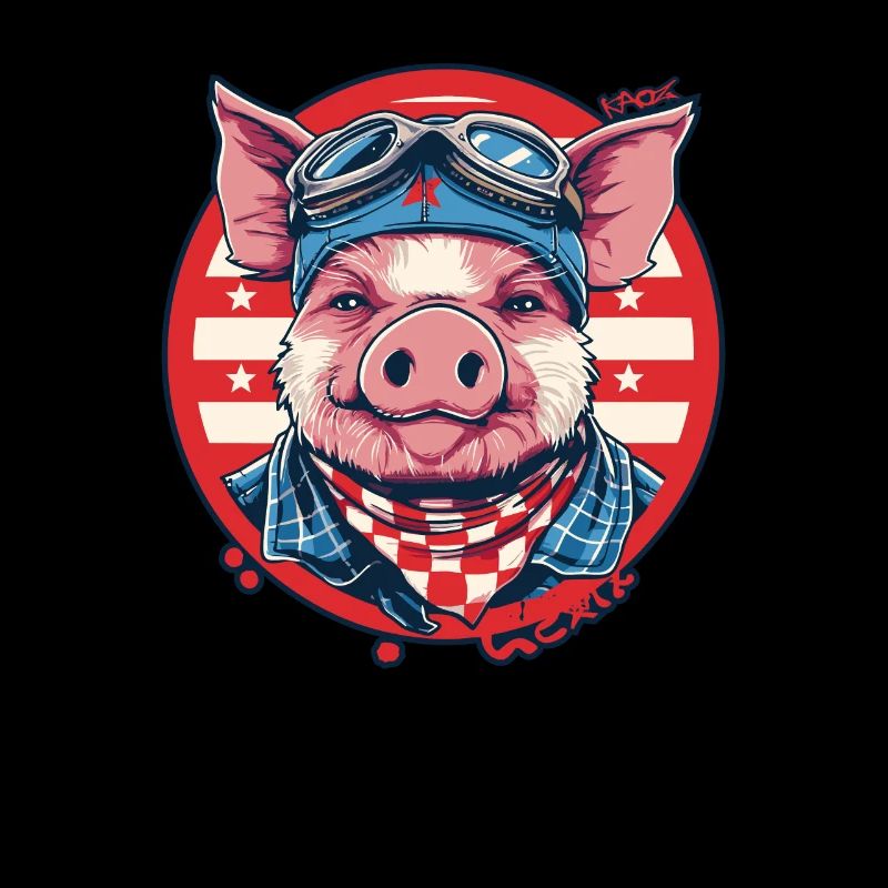 Aviator Pilot, ein fliegendes Schwein
