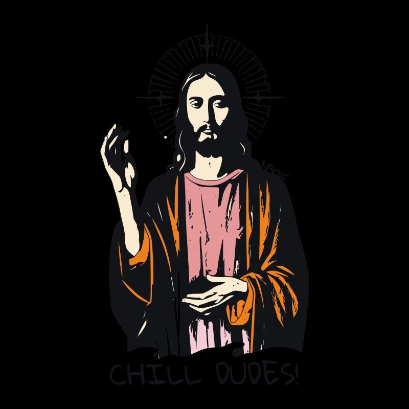 Entspannte Typen, ruhiger und cooler Jesus-Typ