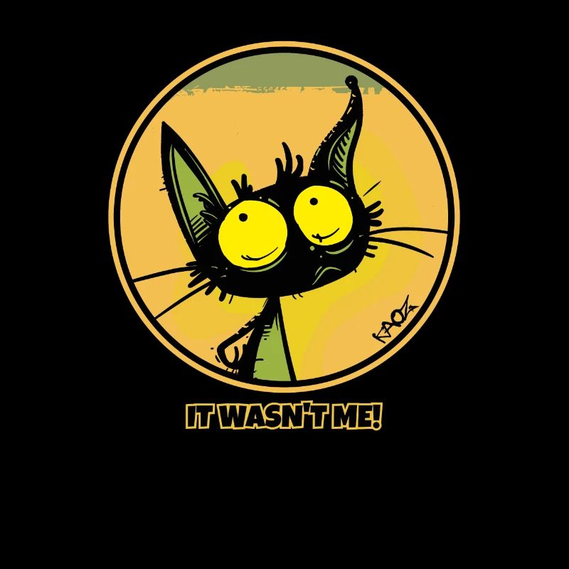 Le chat innocent et cool : « Ce n’était pas moi ! »