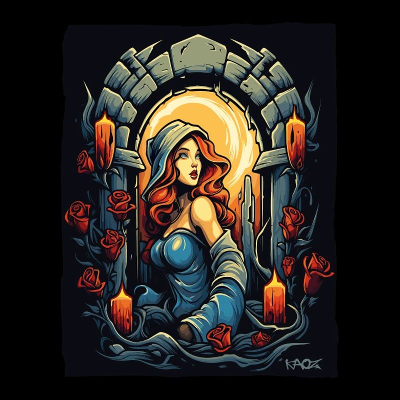 Une servante perdue dans le donjon des roses