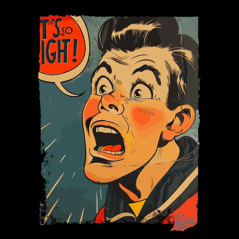 1950er Seemann Cartoon: Das ist so eng!