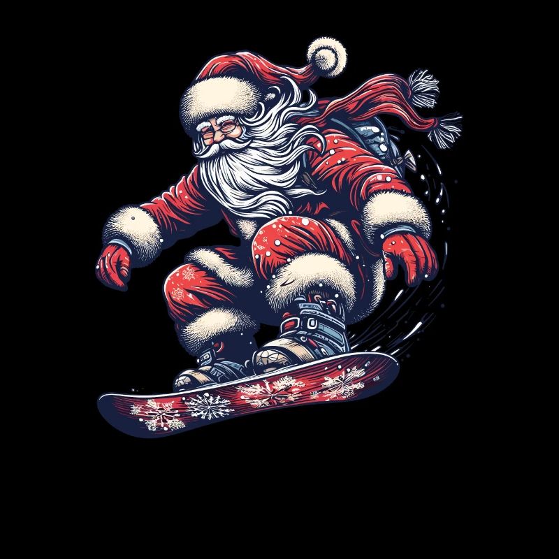 Santa Clause Snowboard Ride