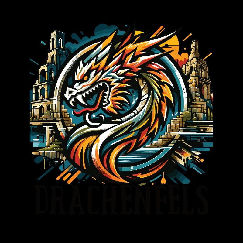 Dragon Dragon Head Logo Ruin Drachenfels