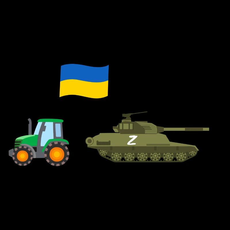 Ukrainischer Bauer stiehlt einen russischen Panzer mit Traktor