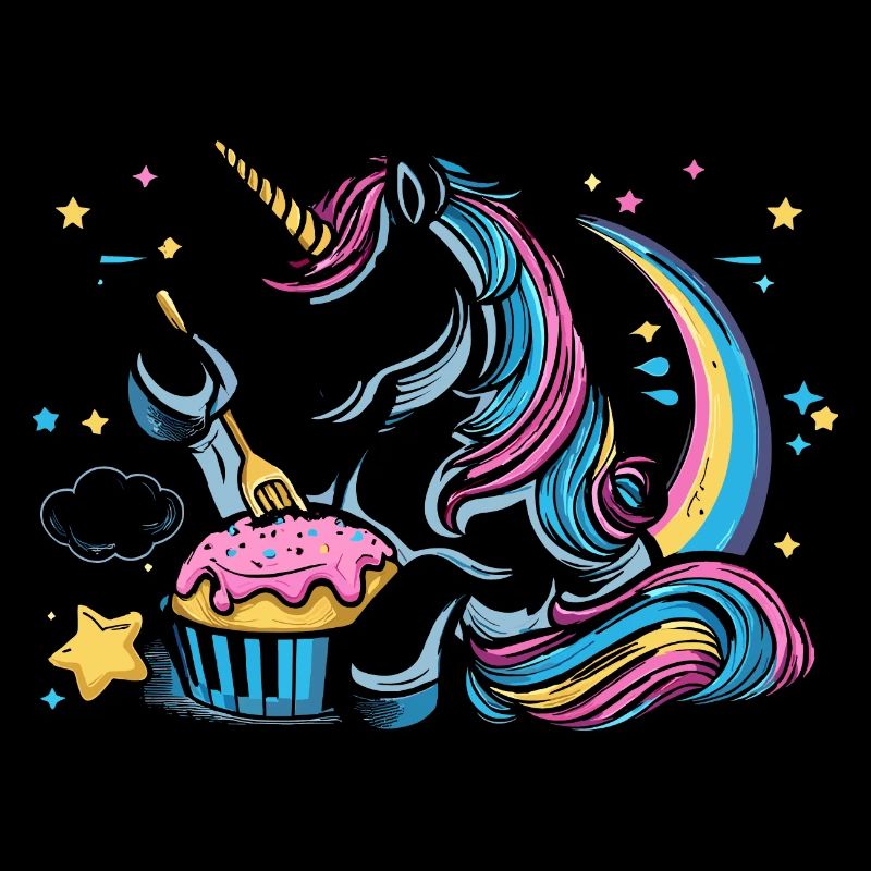 Einhorn Cupcake Herz Bäcker Backen Backen Cupcakes