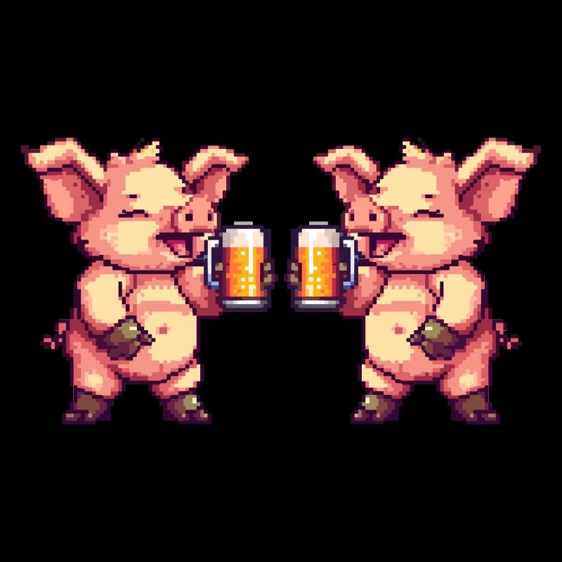 Schwein Team Bier Party