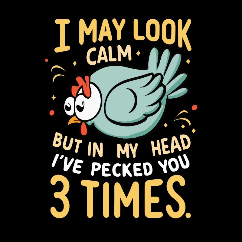 I May Look calm Huhn Hühner Hühnerstall hahn