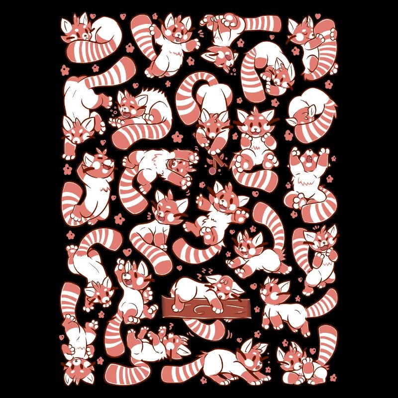 Red Panda Spread All over Pattern