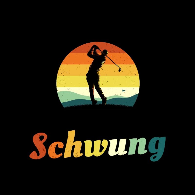 Rentner Mit Schwung Golfspieler Golfen Golfplatz S