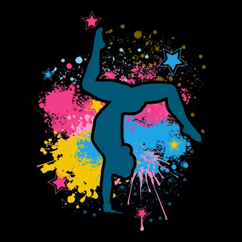 Retro Graphic Gymnast Gymnastics Acrobat Acrobatic