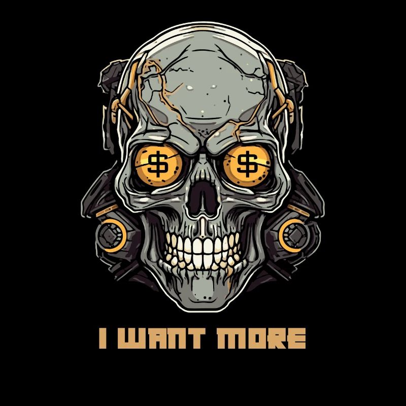 Crâne de cyborg cupide