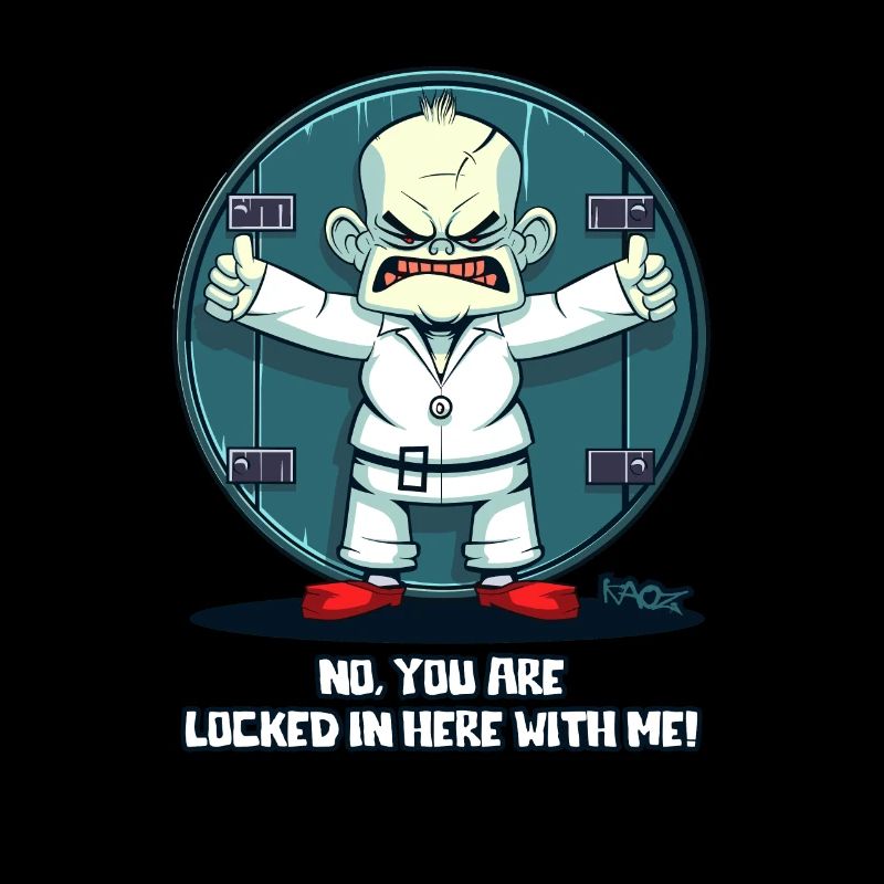 Ihr seid mit mir eingesperrt, ein Wahnsinniger Typ