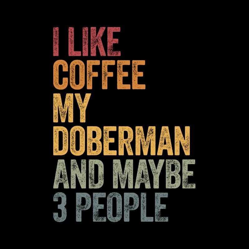 Le café et mon doberman dobermann