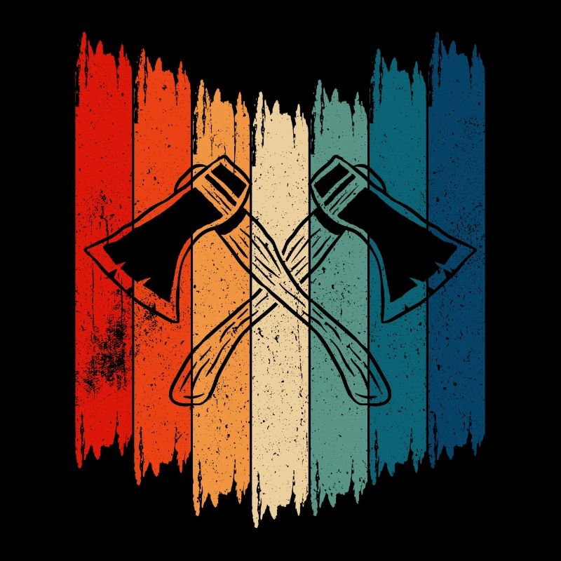 Vintage Axe Throwing Retro Axe Throwing