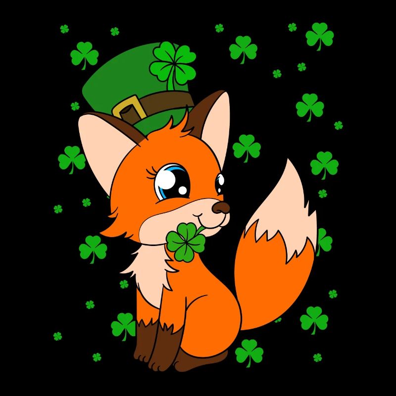 Mignon trèfle renard Saint-Patrick