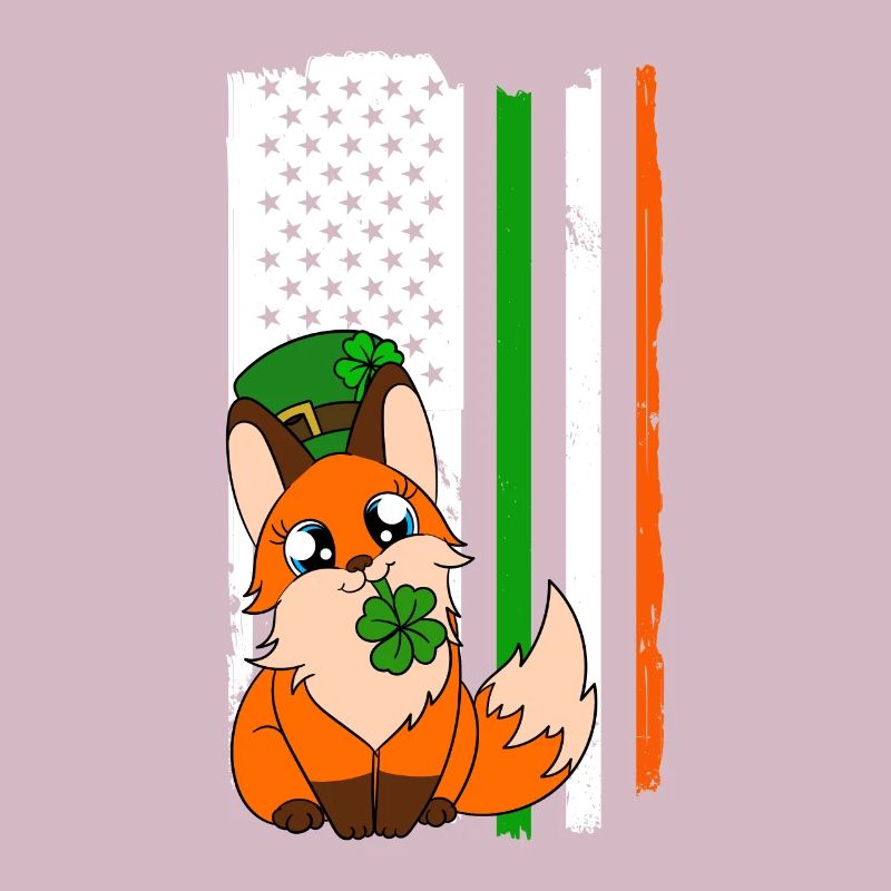 Mignon trèfle renard Saint-Patrick