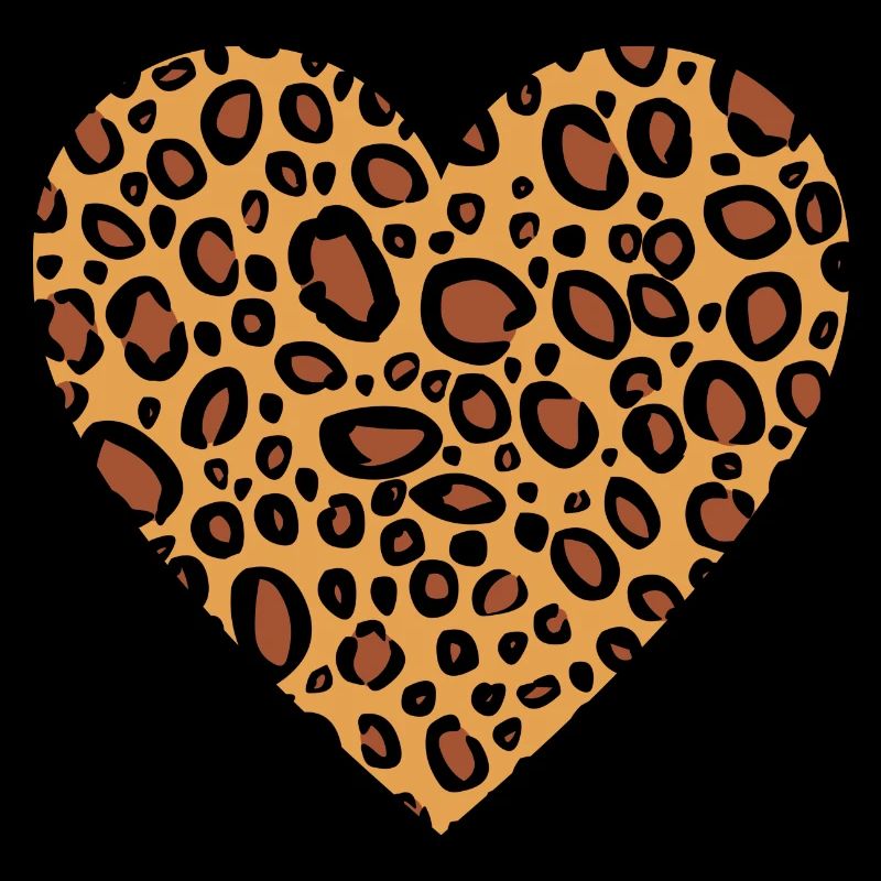 Leopard Print Heart Leopard Skin Pattern For Women