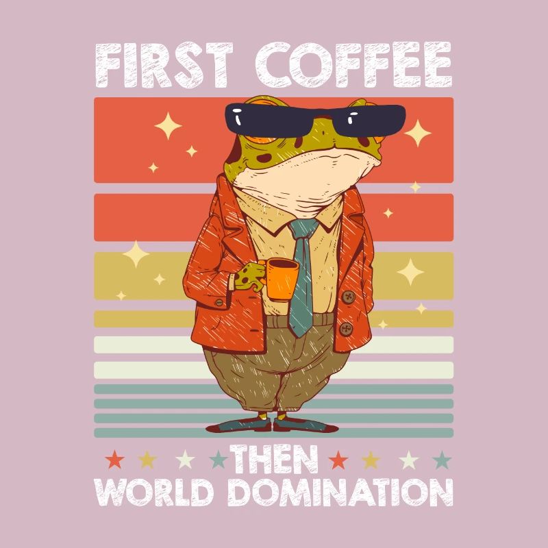 Frog Toad Sunglasses Coffee
