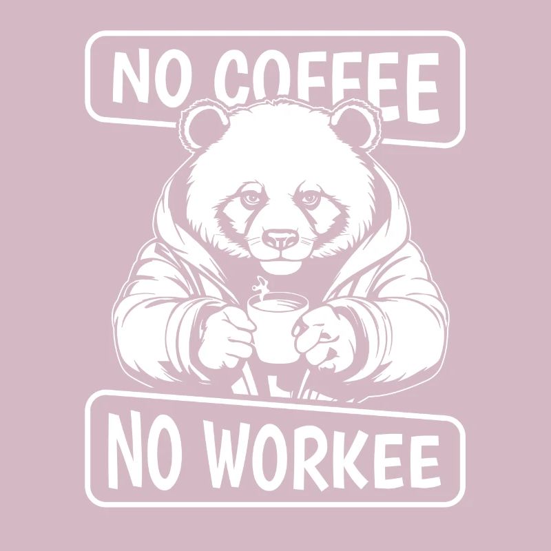 Café Café Panda Bear Pas de café Pas de Workee