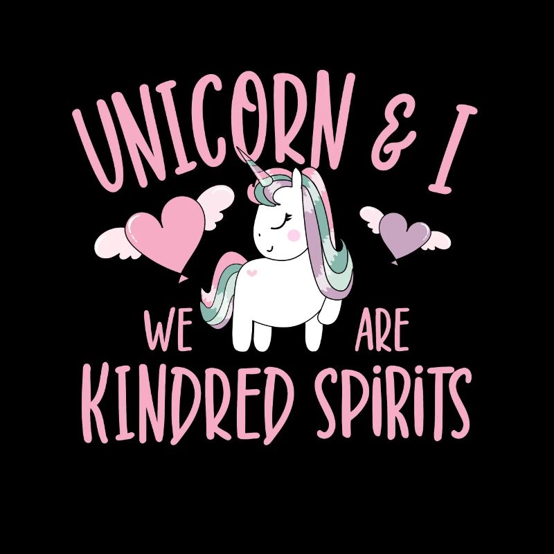 Vintage Rainbow Unicorn & I - sont des esprits apparentés