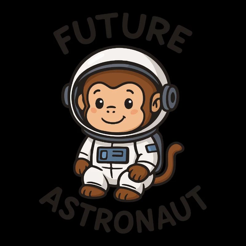Futur astronaute – un singe mignon en combinaison spatiale