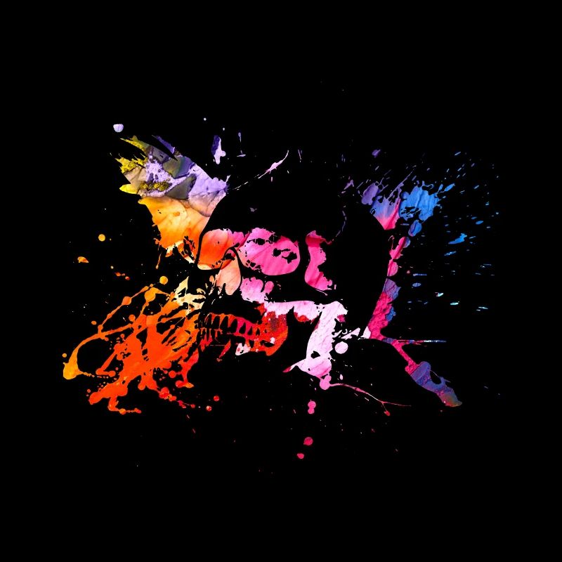 Schädel Splash Farben