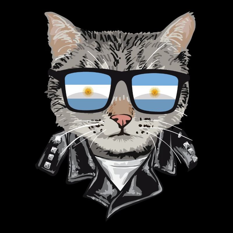 Lunettes de soleil pour chat avec drapeau argentin