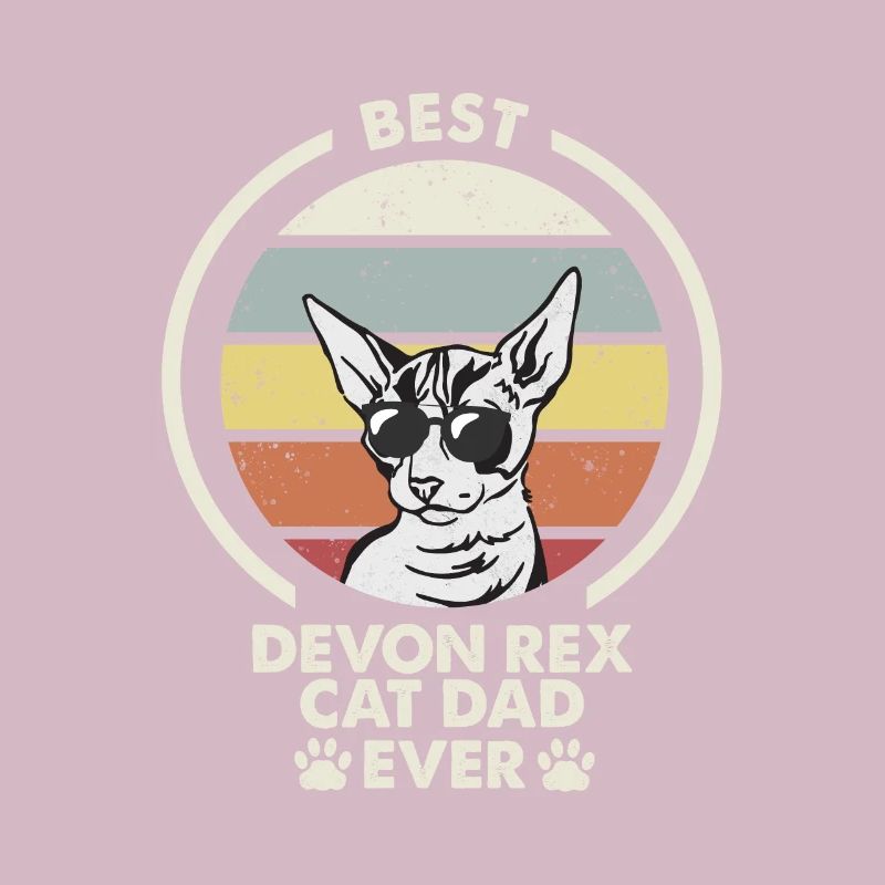 Cat Dad - Devon Rex Cat
