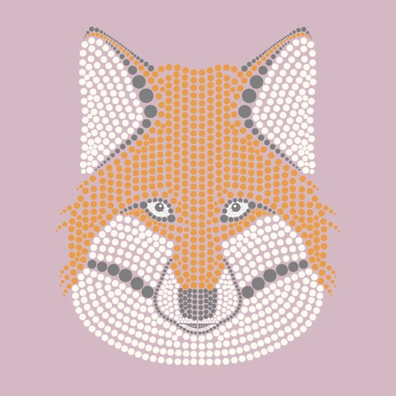 Conception d’animaux forestiers de renards parsemés de têtes d’animaux