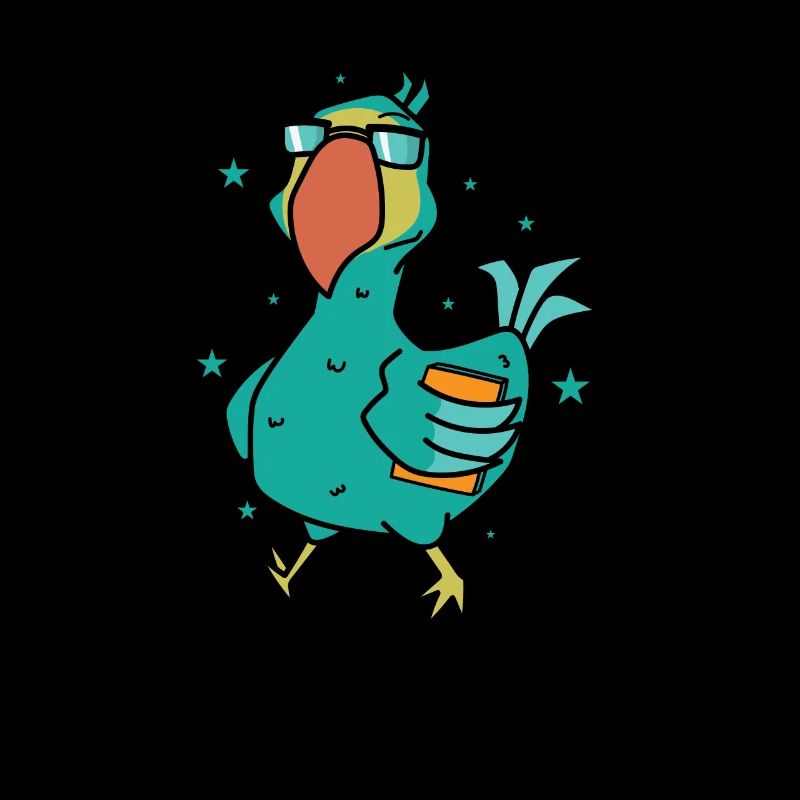 Dodo mit einem Buch Vogel aus Mauritius
