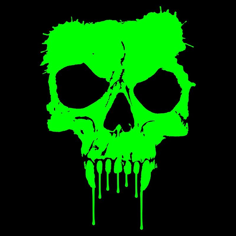 Skull Skull Splash Design Vector (Color Selectable)