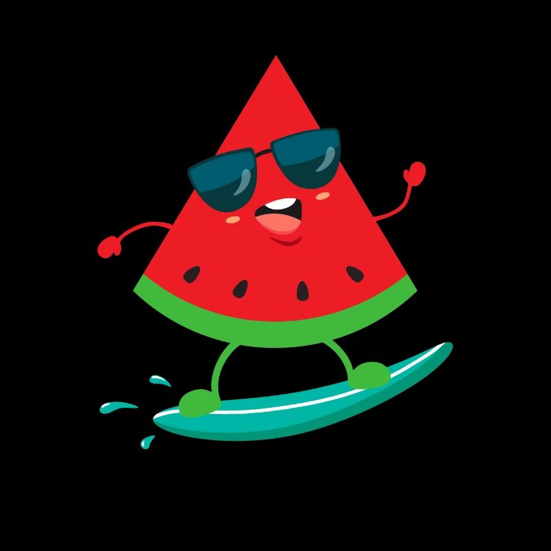 Watermelon Surf Melon Summer Fruit Design