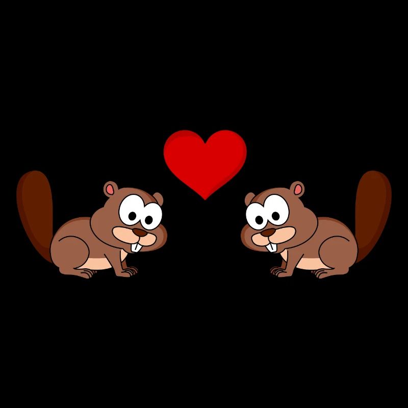 Biber Comic Paar liebe