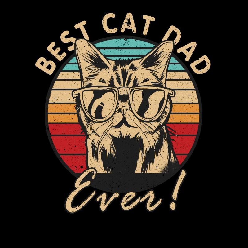 Best Cat Dad Ever Vatertag Geschenk