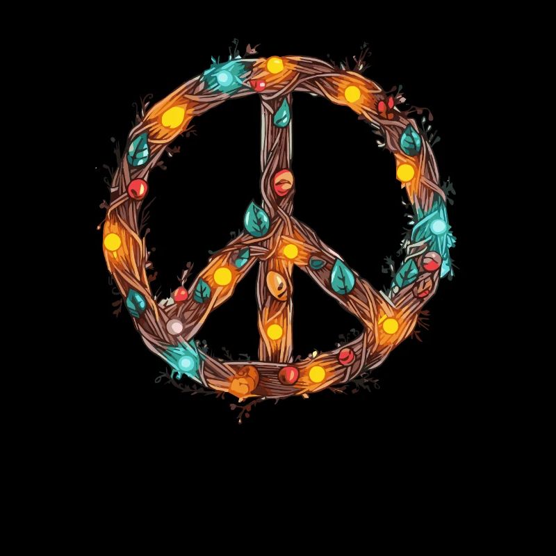 Peace Lichterkette- Hippie Weihnachten