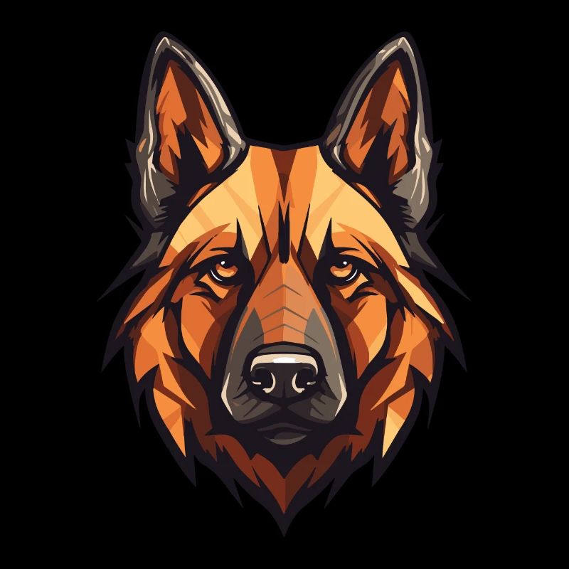 German Shepherd Dog Head
