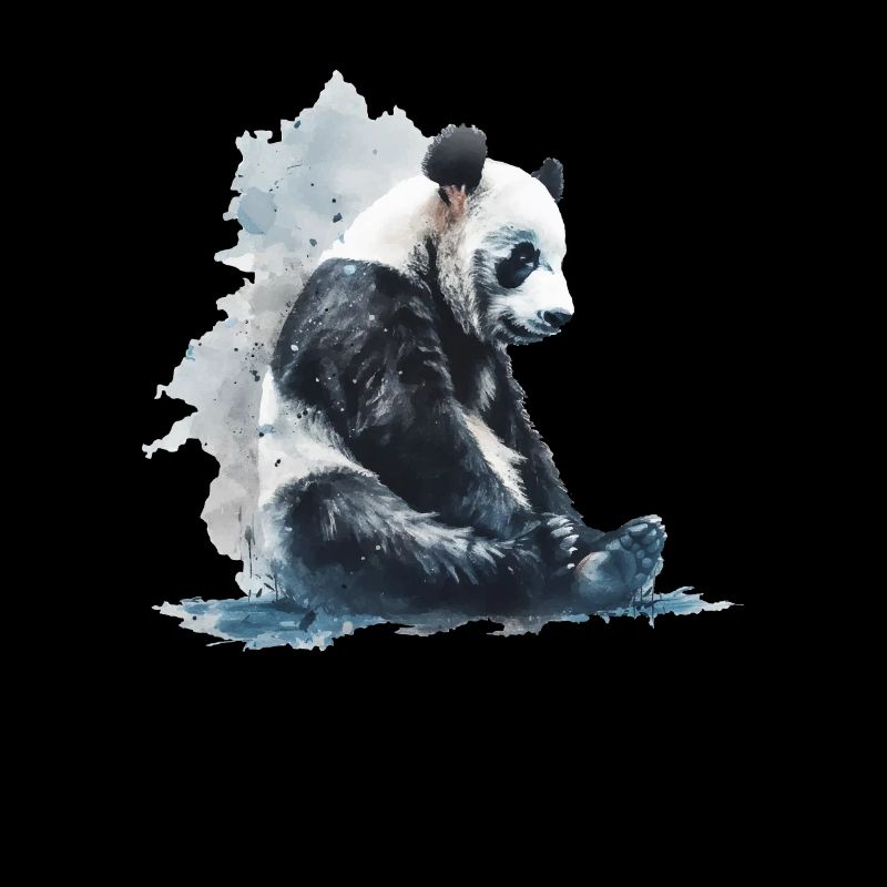 Pandabär Aquarelle Japanischer Panda