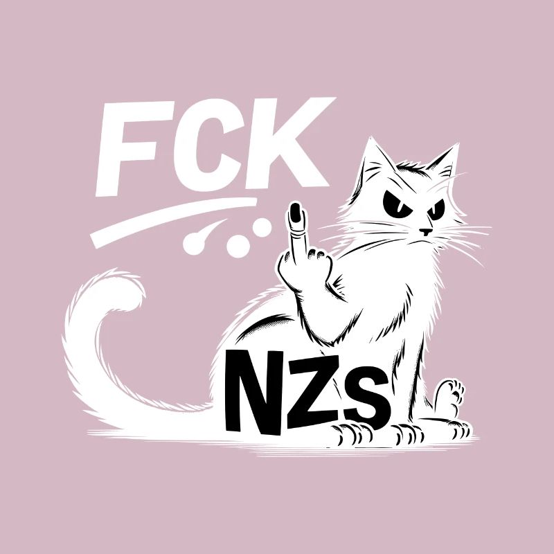 FCK NZS Statement Mit Stolzer Katze