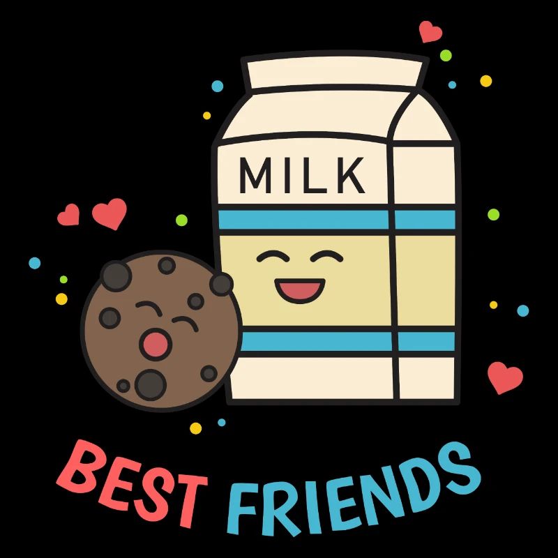 Milch Kekse Geschenk Freunde Schokolade süß comic