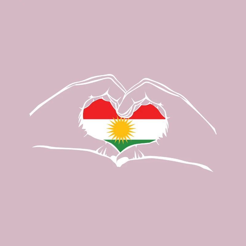 Kurde Kurde j'aime le Kurdistan drapeau drapeau coeur