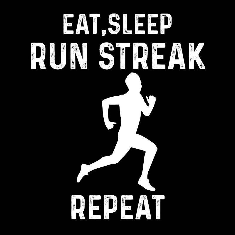 Eat Sleep Run Streak Repeat Funny Runner
