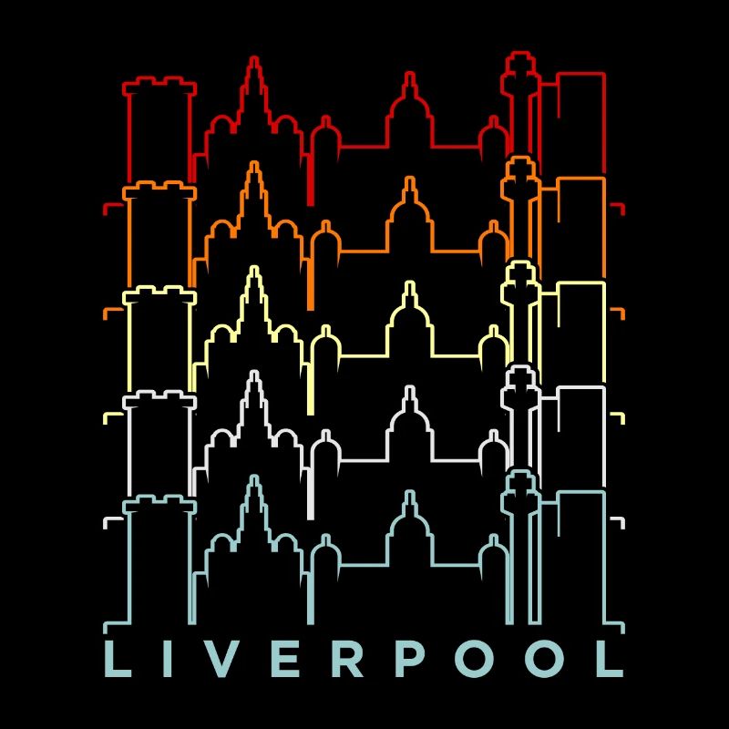 Liebe Liverpool City Pride Skyline Geschenk
