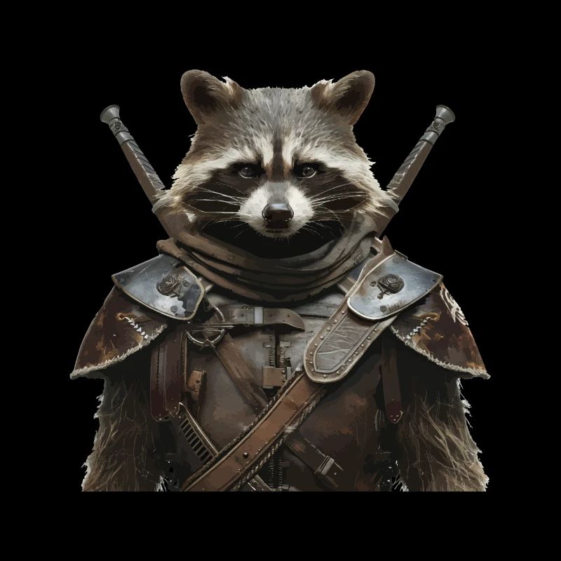 Waschbär Ritter Mittelalter