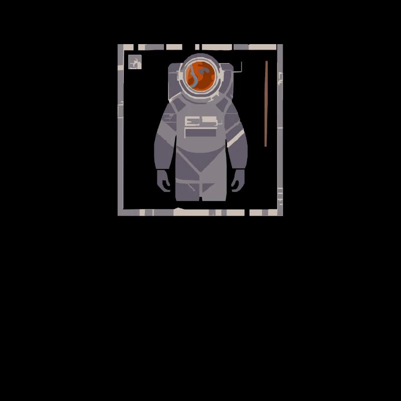 abstrakter Astronaut mit Mars Kopf
