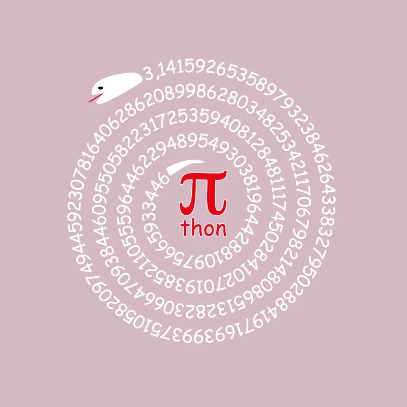 Pi Python Jeu de mots Cercle Nombre Serpent Math