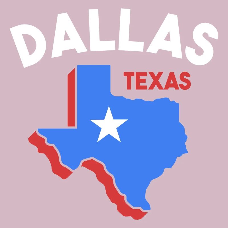 Dallas Texas Map Design for Proud Dallasites